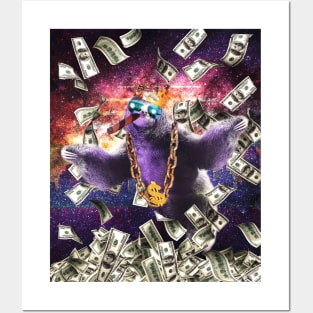 Bling Money Sloth Thug Posters and Art